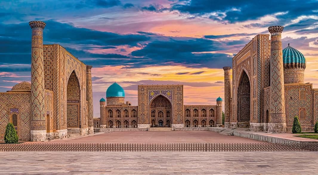 Registan Square monuments in Samarkand